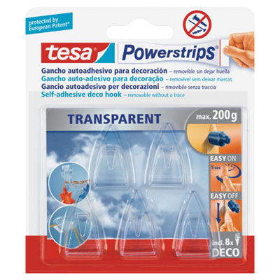 GANCI+DECO+POWERSTRIPS+PZ%2E5+CON+8+STRISCE+BIADESIVE+TRASPARENTI%3Cbr%3E%3Ci%3ETESA%3C%2Fi%3E
